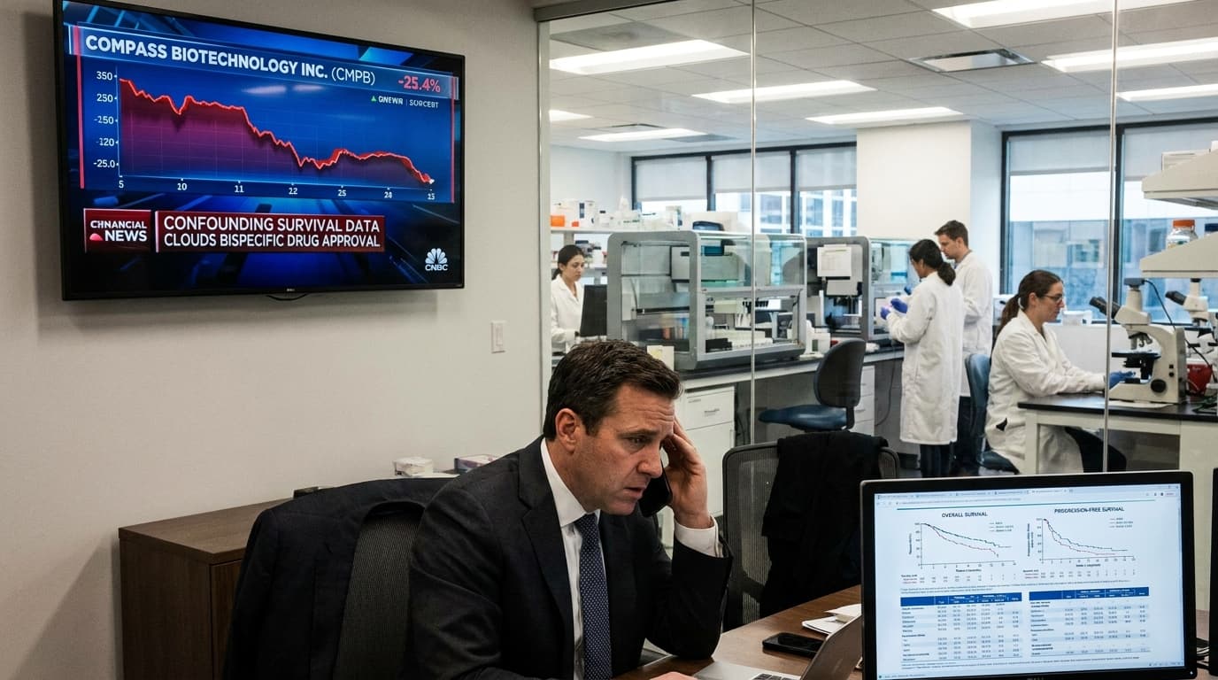 Compass Shares Plunge Amid Confounding Survival Data Clouding Bispecific Drug Approval