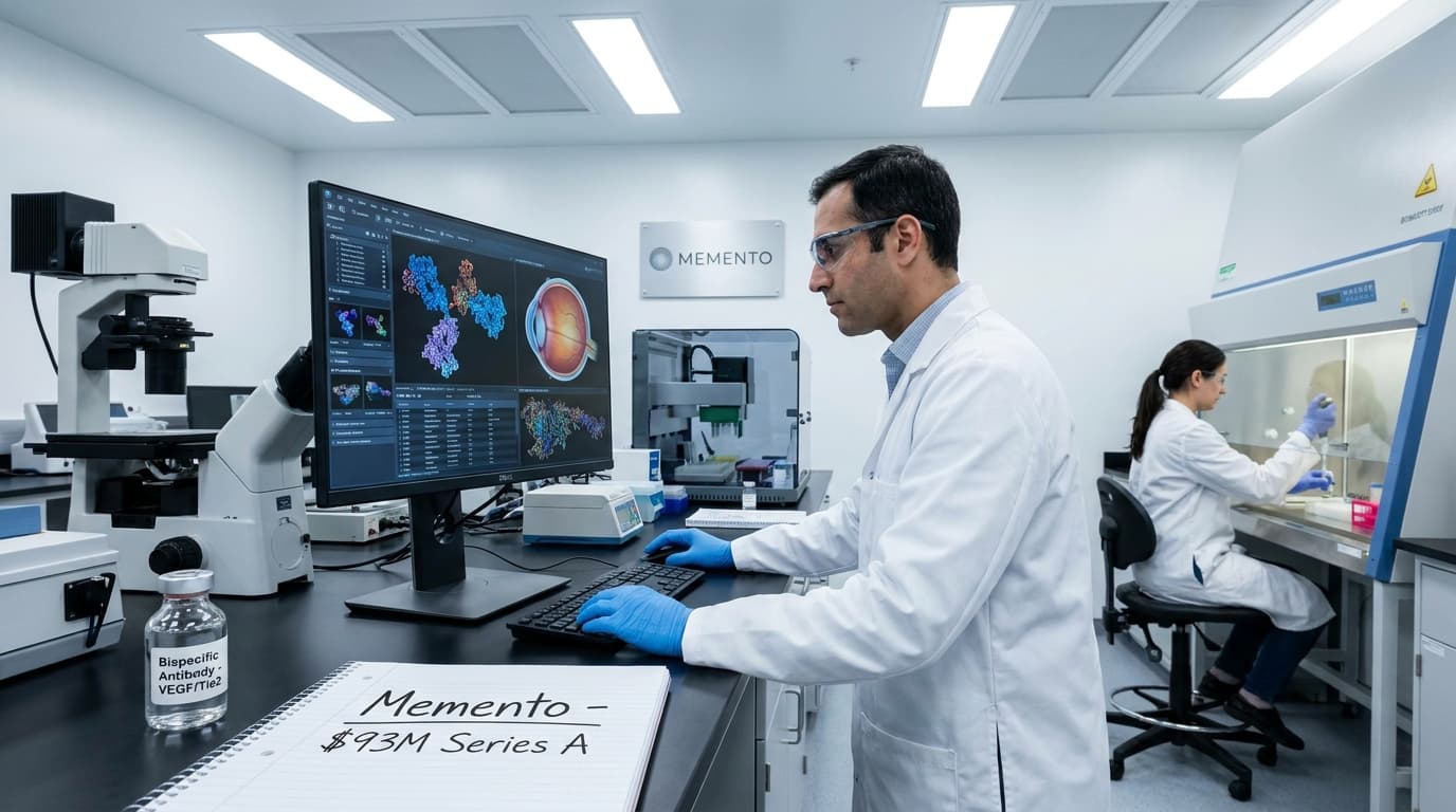 Memento Raises $93M Series A and Acquires Bispecific Antibody Targeting VEGF and Tie2 for Retinal Diseases