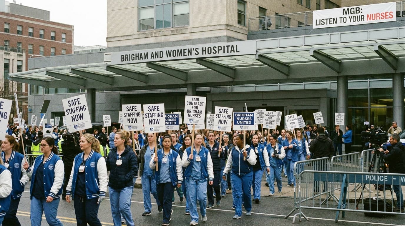 Historic Nurses' Strike Begins at Brigham and Women’s Hospital