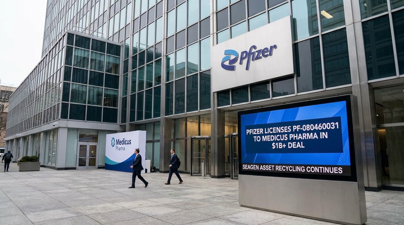 Pfizer Transfers PF-08046031 To Medicus In Up To $1B-Plus Deal, Extending Seagen Asset Recycling