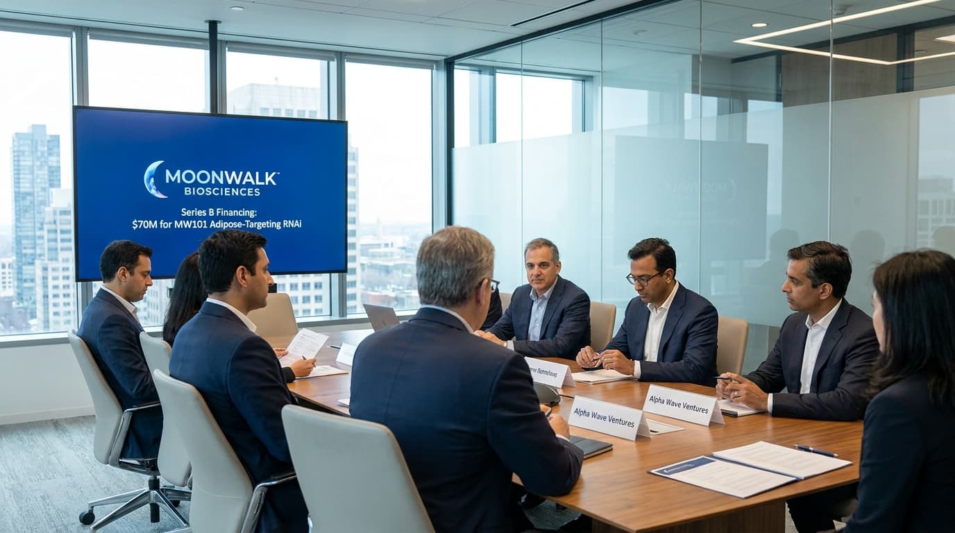 Moonwalk Raises $70M For MW101, Advancing Adipose-Targeting RNAi Obesity Program Toward 2027 Clinic Entry
