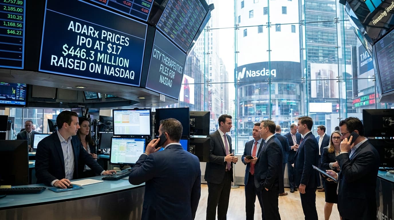 ADARx Prices $446.3 Million IPO At $17, As City Therapeutics Files For Nasdaq