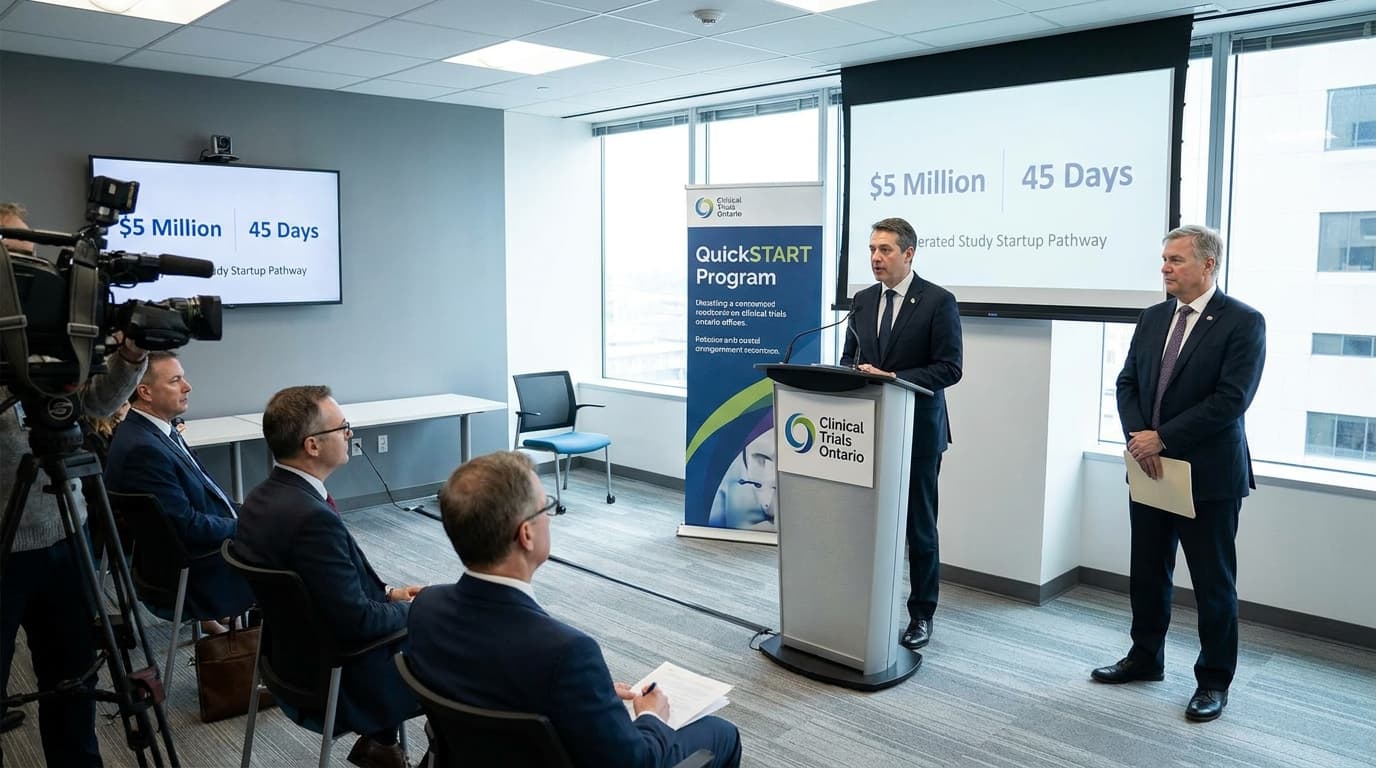 Clinical Trials Ontario Launches $5 Million QuickSTART Program, Cutting Startup To 45 Days