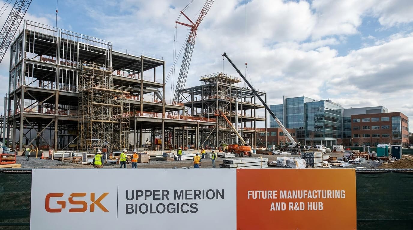 GSK Commits More Than $800 Million To Upper Merion Biologics Buildout, Extending Pennsylvania Manufacturing Push