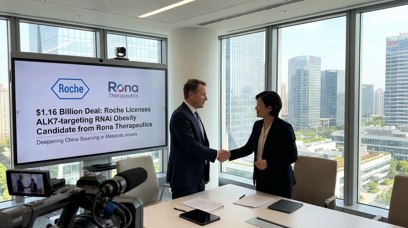 Roche Licenses Rona ALK7 Obesity Candidate In Deal Worth Up To $1.16 Billion, Deepening China Sourcing