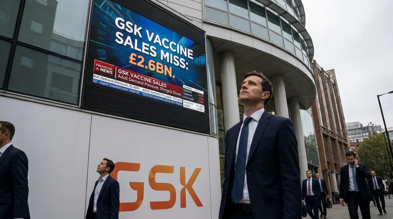 GSK Reports £2.6 Billion Vaccine Sales Miss, Exposing Pressure In Adult Demand