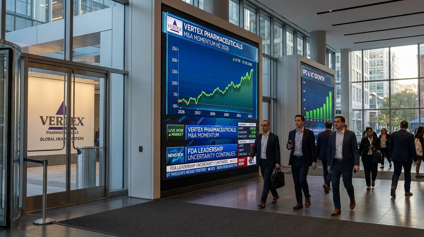 Vertex Pushes Biopharma M&A Momentum Into H2 2026 Amid IPO, VC Growth and FDA Uncertainty