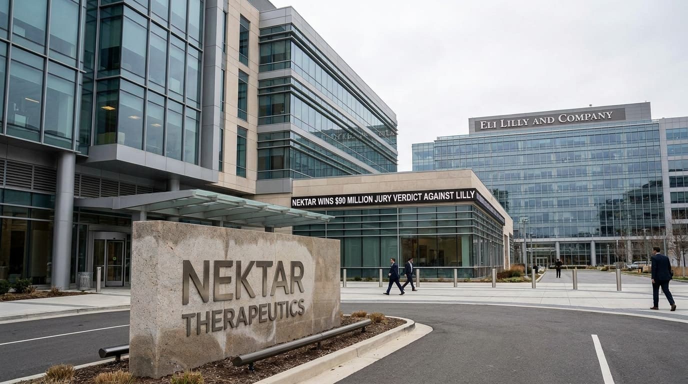 Nektar Wins $90 Million Jury Verdict Against Lilly Over Rezpeg Partnership