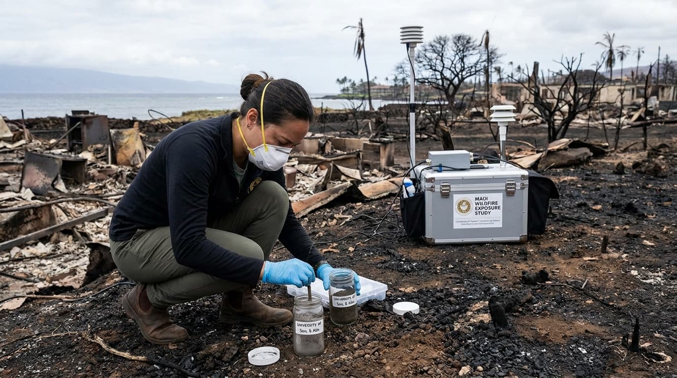 Maui Study Finds Antimony Nearly 40 Times Higher After Wildfires, Extending Air-Quality Risks Beyond The Fire