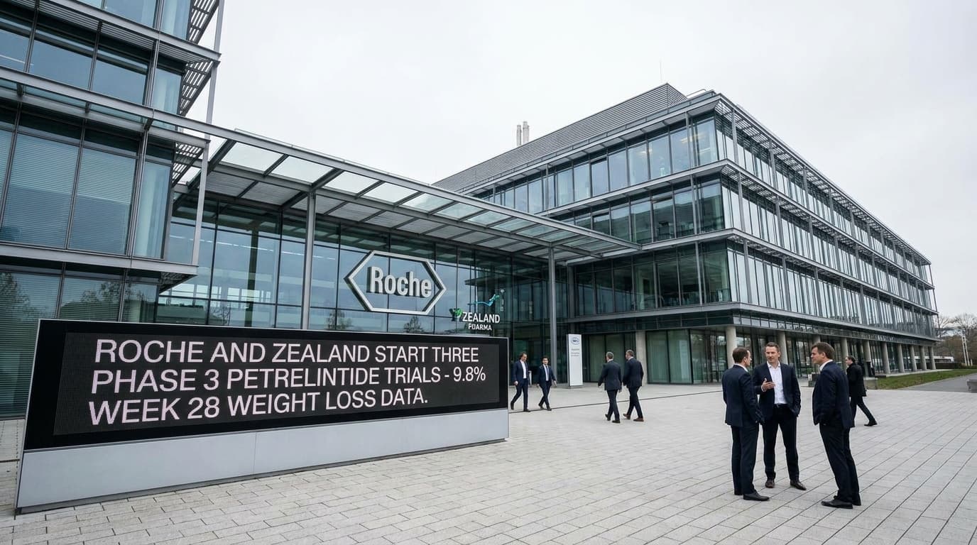 Roche And Zealand Start Three Phase 3 Petrelintide Trials After 9.8% Week 28 Weight Loss At 5 Mg