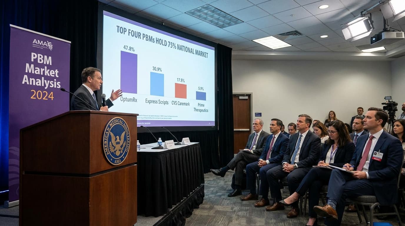 AMA Reports Top Four PBMs Held 75% Of National Market In 2024, Deepening Concentration