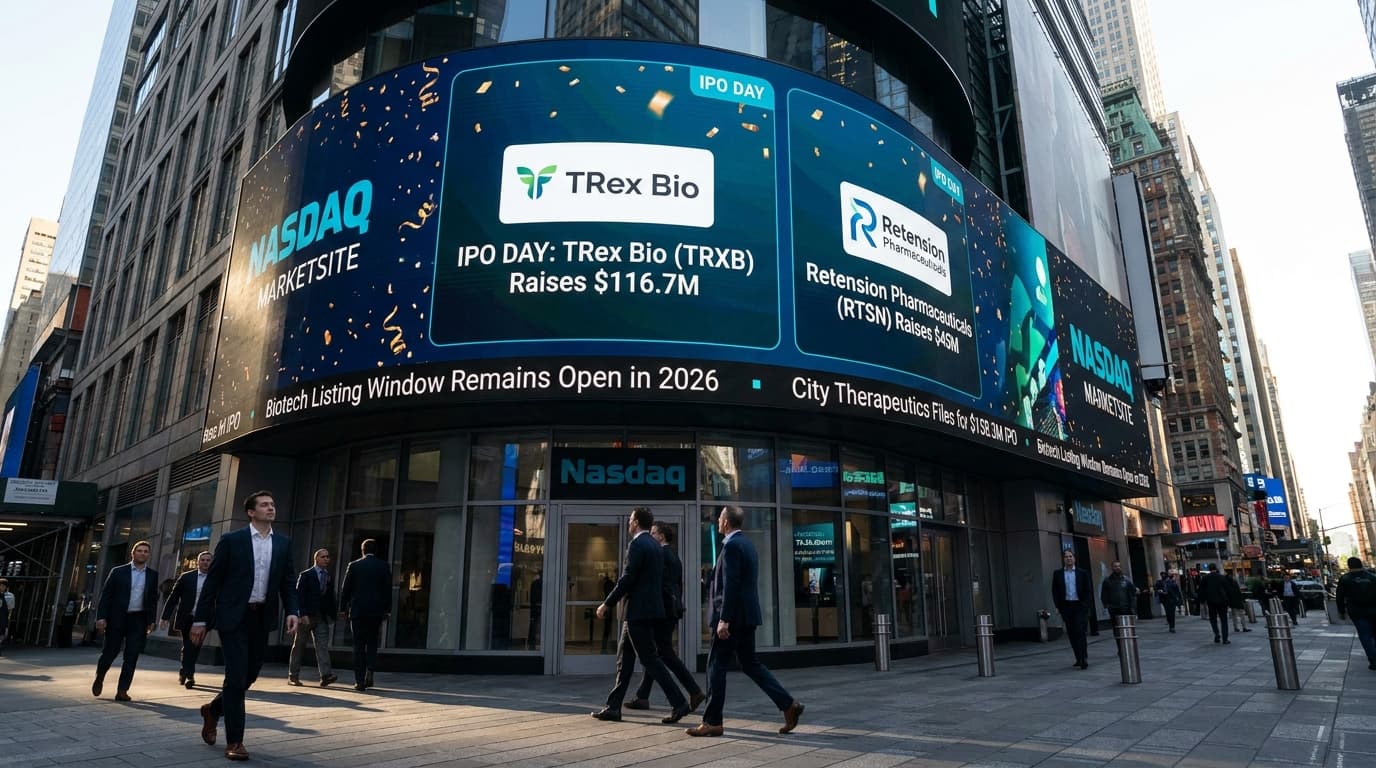 TRex And Retension Raise $116.7 Million And $45 Million In IPOs, Extending Biotech’s 2026 Listing Window