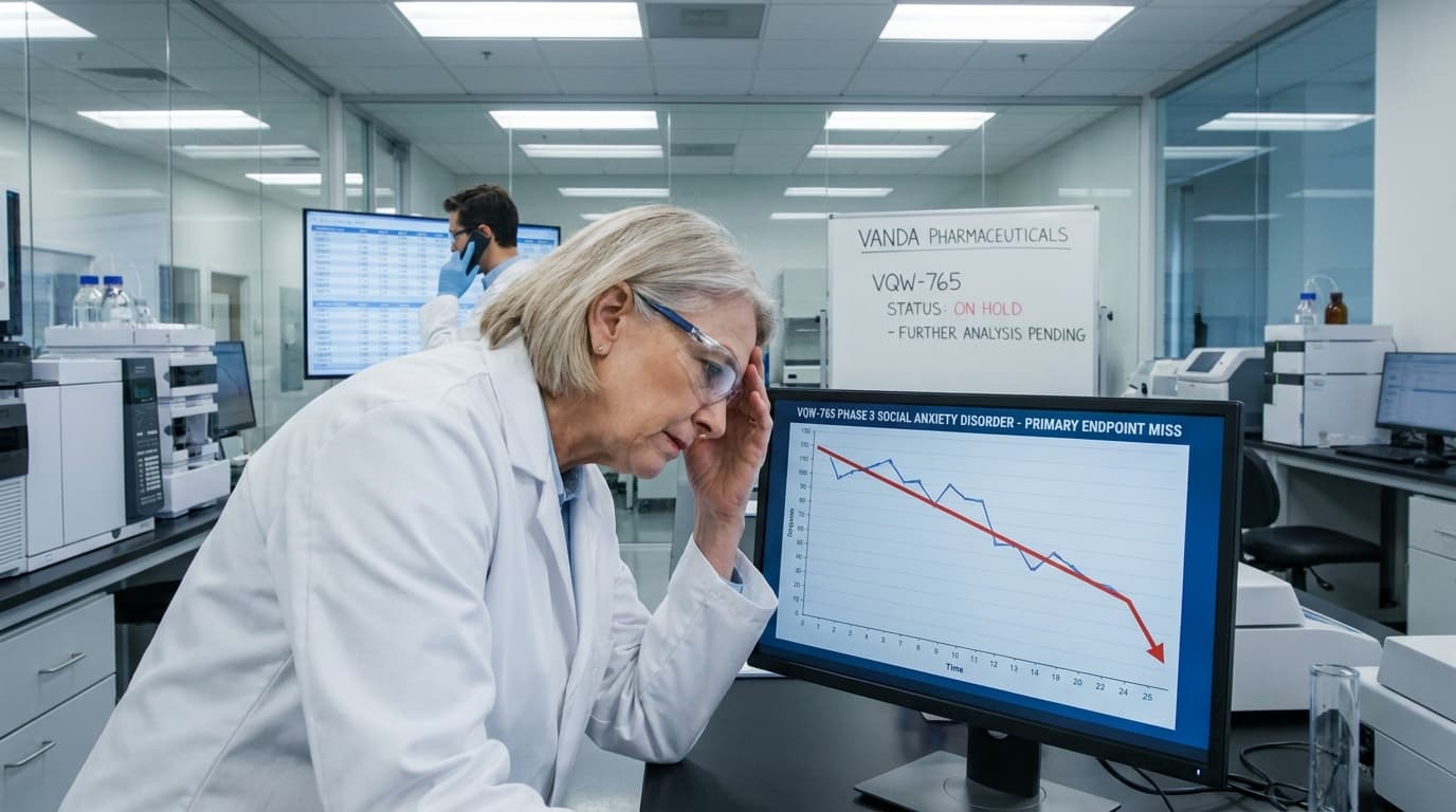 Vanda Puts VQW-765 On Hold After Phase 3 Miss In Social Anxiety Disorder