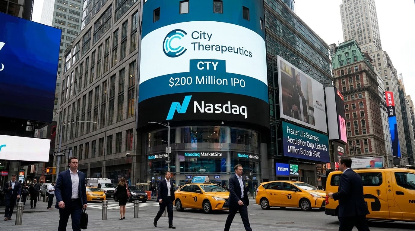City Therapeutics Prices $200 Million IPO, As Frazier Lists A $75 Million Biotech SPAC