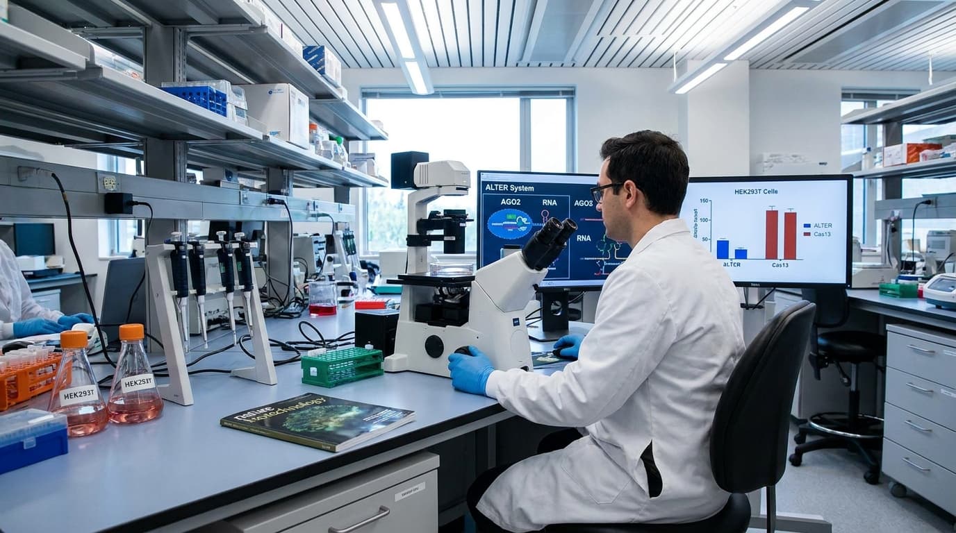 Nature Study Retools Human AGO2 Into ALTER, A C-to-U RNA Editor That Tops Cas13 Comparators In HEK293T Cells