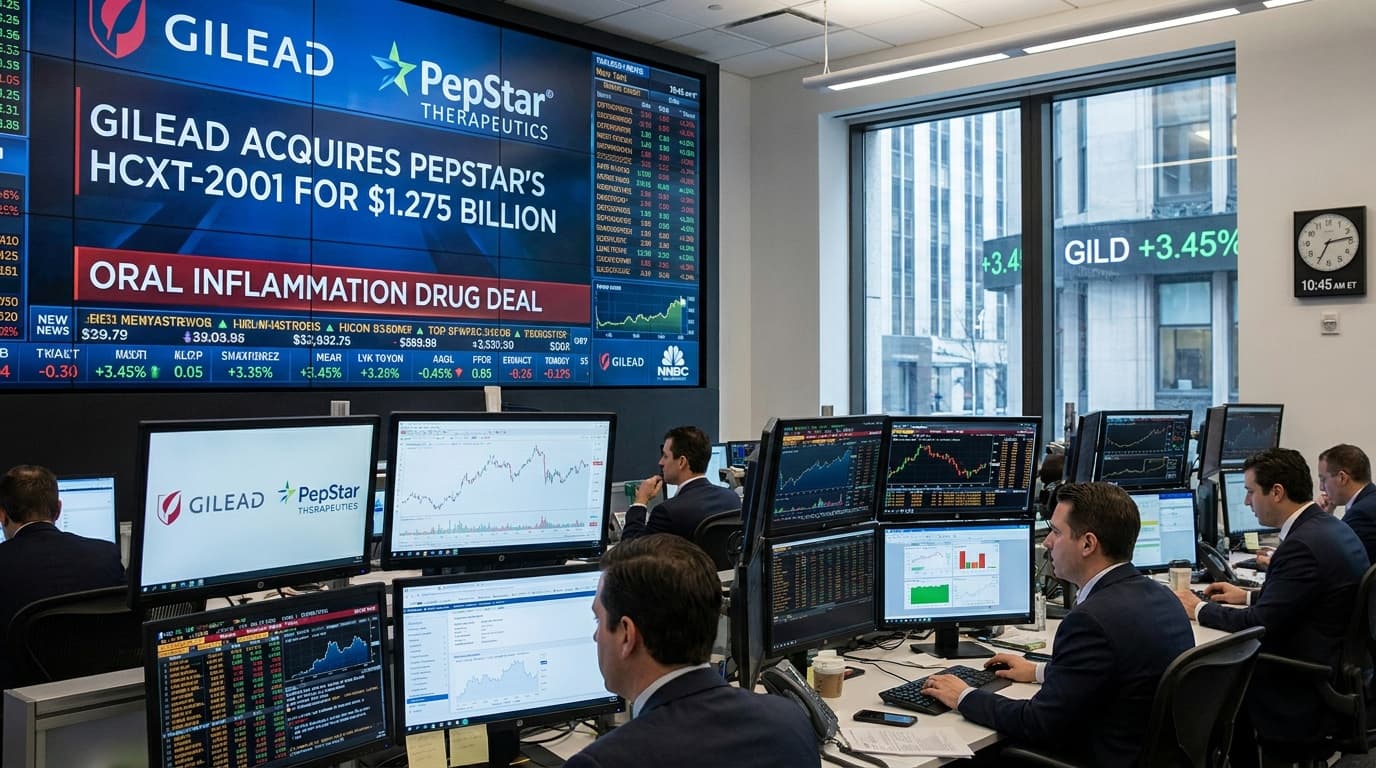 Gilead Pays $1.275 Billion Upfront For HCXT-2001, Extending Its Push Toward Oral Inflammation Combinations