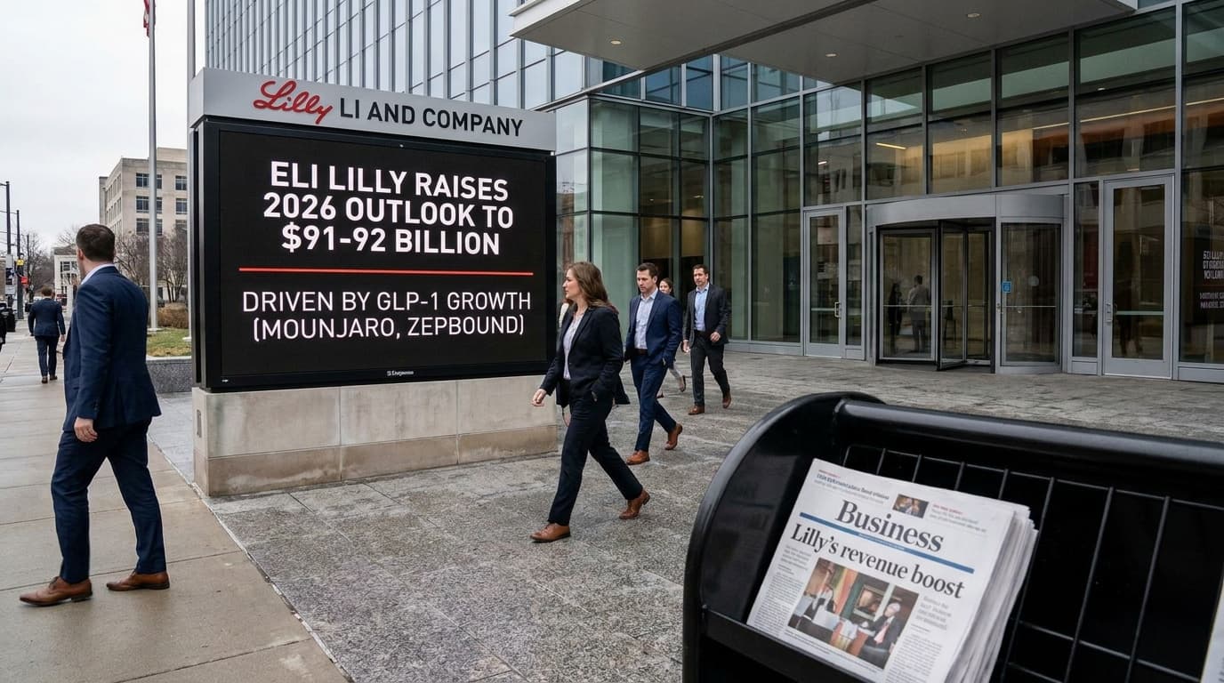Lilly Raises 2026 Revenue Outlook To $91–92 Billion As GLP-1 Growth Adds About $10 Billion To Guidance